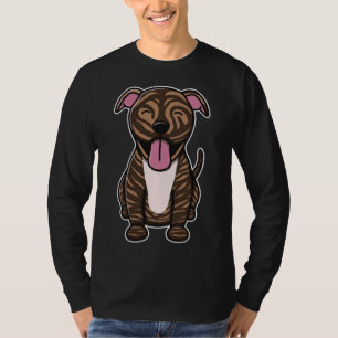 T-shirt Cute Brindle Pitbull