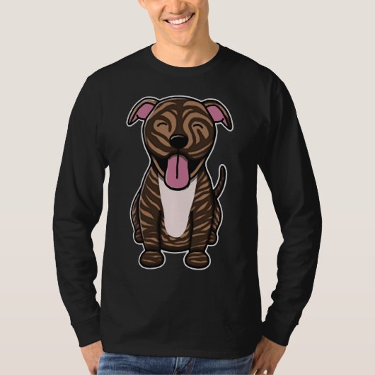 T-shirt Cute Brindle Pitbull (Devant)