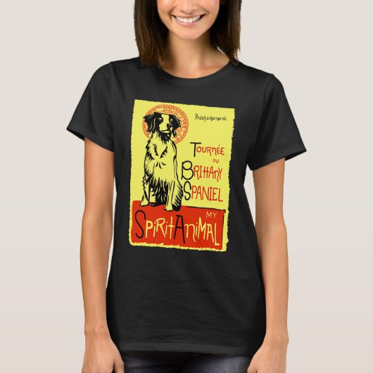 T-shirt Cute Brittany Spaniel Dog Brittany Bird Dog (Devant)
