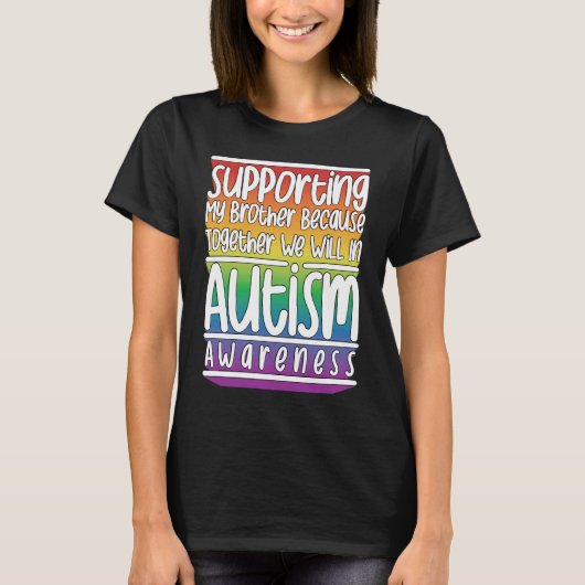 T-shirt Cute Brother Autism Awareness For Autism Support (Devant)