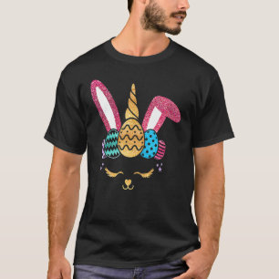 T-shirt Cute Bunnicorn Bunny Unicorne Oeufs de Pâques Joye