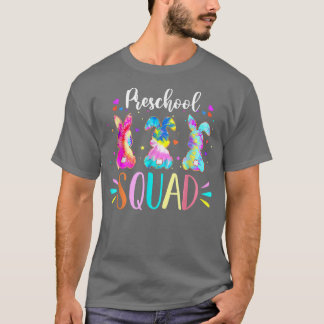 T-shirt Cute Bunnies Enseignant Préscolaire Squad Pâques J