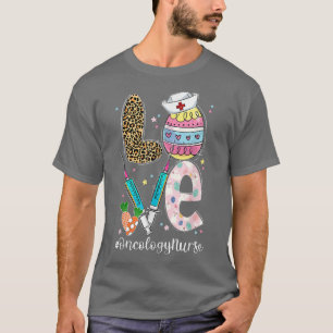 T-shirt Cute Bunny Amour Oncologie Infirmière léopard Oeuf