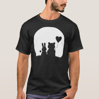 T-shirt Cute Bunny Bear Love Couple Valentine's Day Rabbit