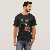 T-shirt Cute Bunny Cat With Easter Egg Basket Happy Easter (Devant entier)