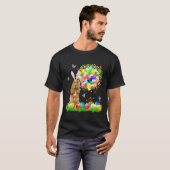 T-shirt Cute Bunny English Cocker Spaniel Easter Eggs Tree (Devant entier)