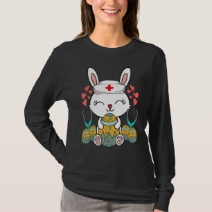 T-shirt Cute Bunny Nurse Egg Humour de Pâques Soins de san