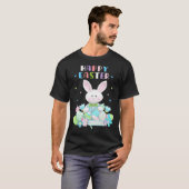 T-shirt Cute Bunny Pastel Oeufs de printemps Chasse Rabbit (Devant entier)