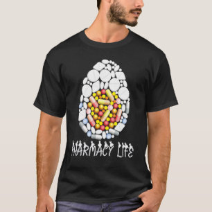 T-shirt Cute Bunny Pharmaciste Vie Joyeuse Pâques E