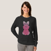T-shirt Cute Bunny Pop It Rabbit Léopard Lunettes Pâques W (Devant entier)