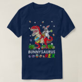 T-shirt Cute Bunny saurus Rex T Rex Dino Dabbing Rabbit Ea (Design devant)