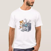 T-shirt Cute Business Hamster in Tie Operating Copy (Devant)