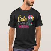 T-shirt Cute But Dangerous Ninja Unicorn (Devant)