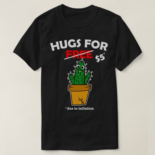 T-shirt Cute cactus costume valentin Hugs Gratuit grâce à (Design devant)