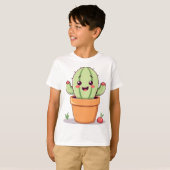 T-shirt Cute cactus dans une casserole (Devant entier)