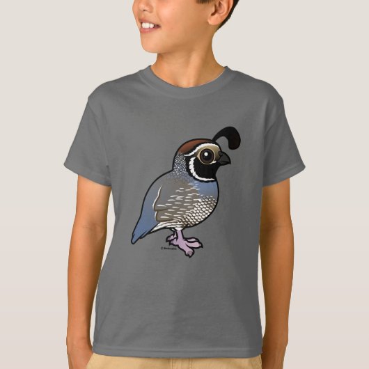 T-shirt Cute California Quail (Devant)
