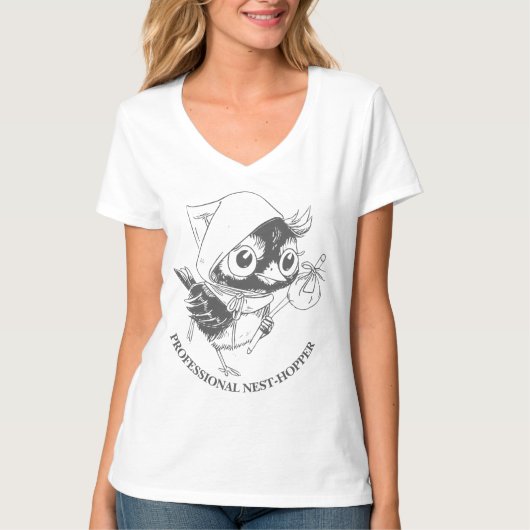 T-shirt Cute Calimero "Professional Nest-Hopper" (Devant)