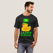 T-shirt Cute canard en caoutchouc Lucky Four Leaf C Leprec (Devant entier)