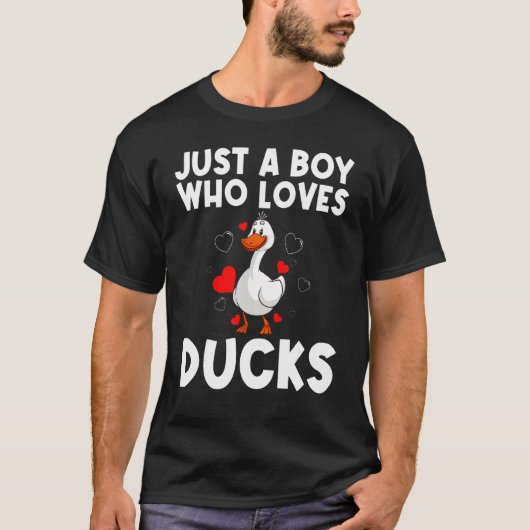 T-shirt Cute Canard Pour Garçons Enfants Hommes Canard Fer (Devant)