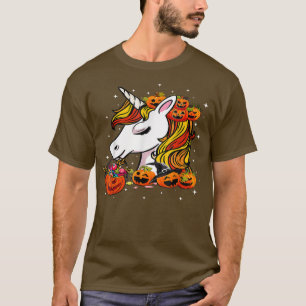 T-shirt Cute Candy Corn Unicorn Halloween