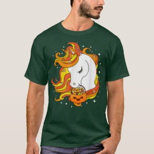 T-shirt Cute Candy Corn Unicorn Halloween Top97