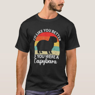 T-shirt Cute Capybara animal aquatique rongeur de rongeur 