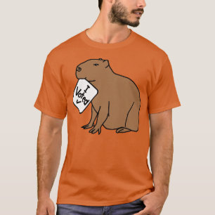 T-shirt Cute Capybara dit qu'il a voté