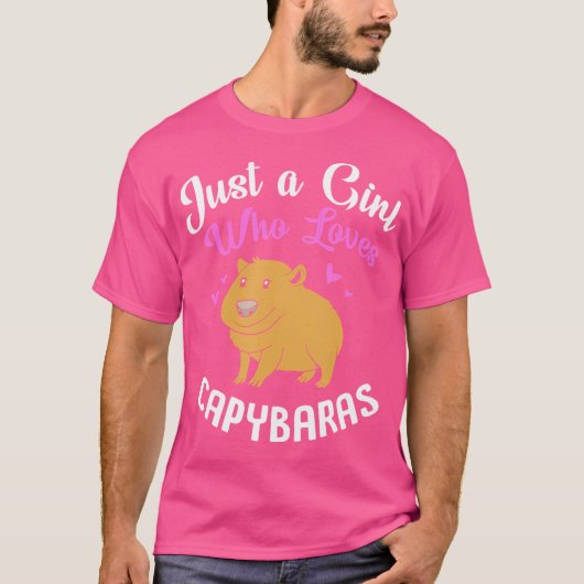 T-shirt Cute Capybara Juste Une Fille Qui Aime Les Capybar (Devant)