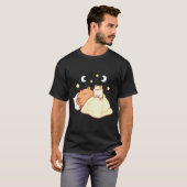 T-shirt Cute Capybara Kawaii Sleep Pajamas Sleepybara Cat  (Devant entier)