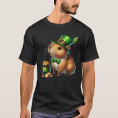 T-shirt Cute Capybara Leprechaun St Patricks Day Shamrock (Devant)