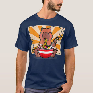 T-shirt Cute Capybara Manger Ramen Amuse Amuse Anime Manga
