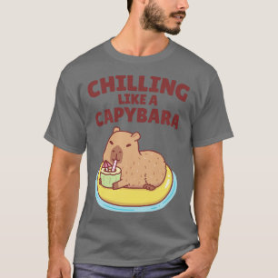 T-shirt Cute Capybara Sur Un Bassin Flottant g Comme Un Ca