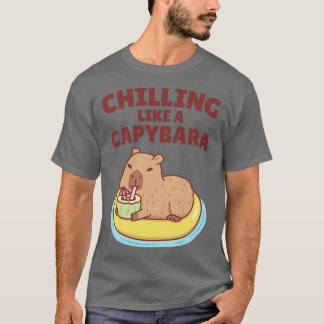 T-shirt Cute Capybara Sur Un Bassin Flottant g Comme Un Ca