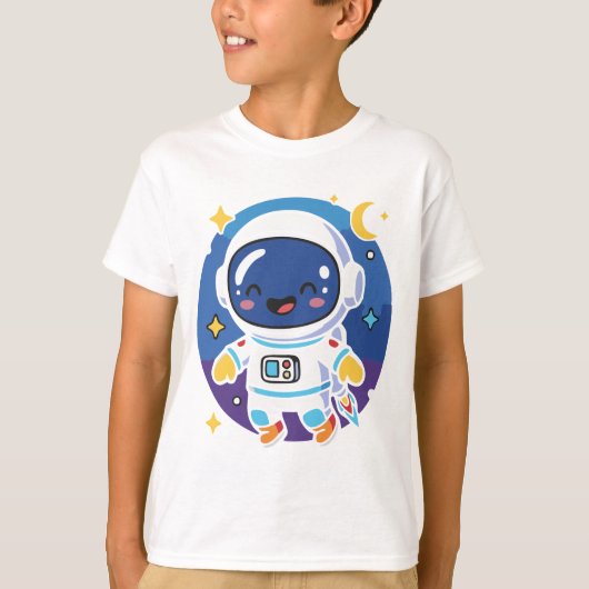 T-shirt “Cute cartoon astronaut floating in space, playful (Devant)