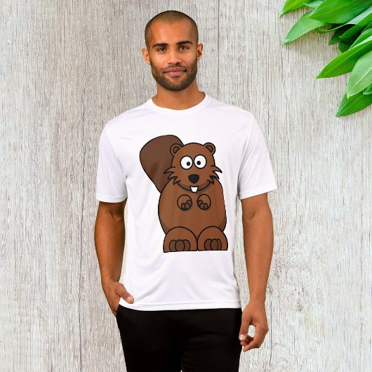 T-shirt Cute Cartoon Beaver Funny Bois Animal