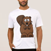 T-shirt Cute Cartoon Beaver Funny Bois Animal (Devant)