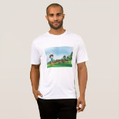 T-shirt Cute Cartoon Boy Golf Fun Golf Amusant Golf Lover  (Devant entier)