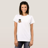 T-shirt Cute Cartoon Chocolate Chip Cookie Graduate (Devant entier)