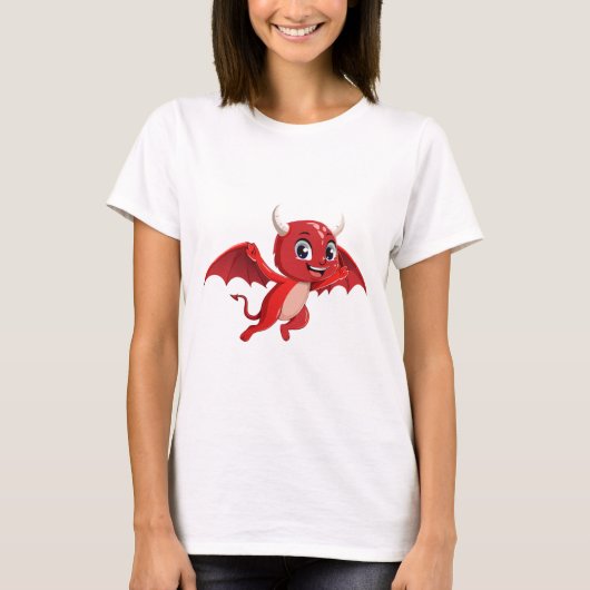 T-shirt Cute cartoon flying devil (Devant)