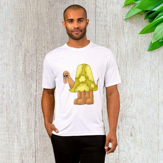 T-shirt Cute Cartoon Turtle with Puffy Green Shell