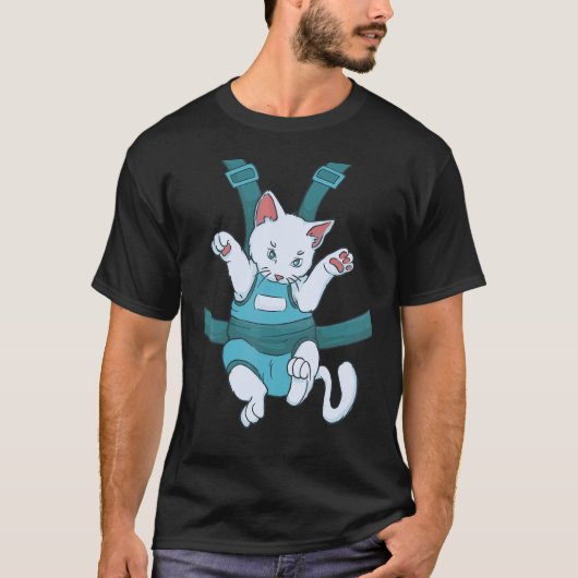 T-shirt Cute Cat Carrier Cat Kitten (Devant)