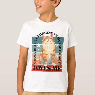 T-shirt Cute Cat Comma - La Kamala Harris Pour Président