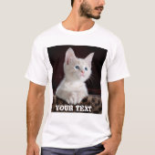 T-shirt Cute Cat Custom. Ajouter une photo et un texte.Per (Devant)