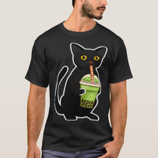 T-shirt Cute Cat Drinking Tea  Tea  Costume Tea