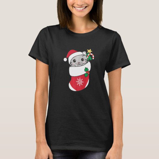 T-shirt Cute Cat For Christmas Cat 6 (Devant)