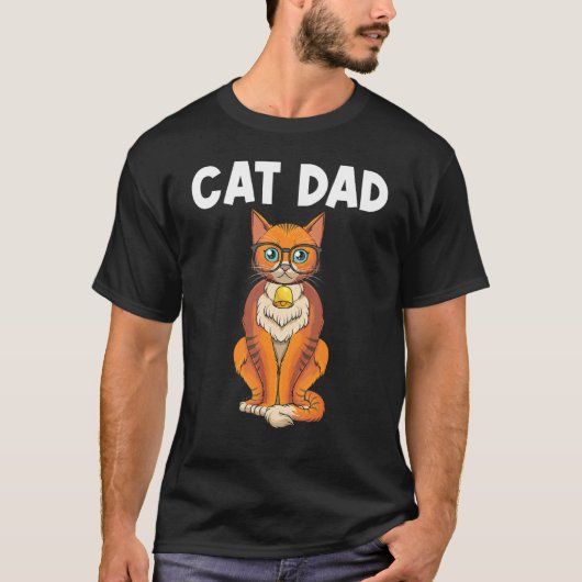 T-shirt Cute Cat For Dad Father Kitten Feline Pet Cat (Devant)