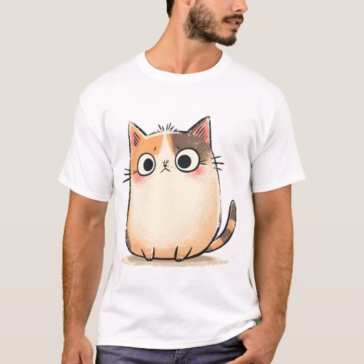T-shirt Cute Cat Illustration (Devant)
