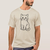 T-shirt Cute Cat Illustration (Devant)