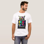 T-shirt Cute cat in 3D (Devant entier)