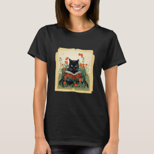 T-shirt Cute Cat Lecture Livre Enseignants Pet Librarian F